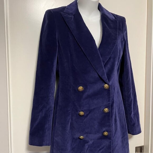 Aritzia Babaton Pelli Velvet Blazer Dress Size 6 - Picture 3 of 16